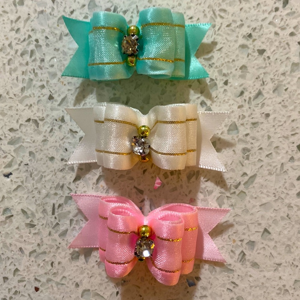 Dog bows set of 3